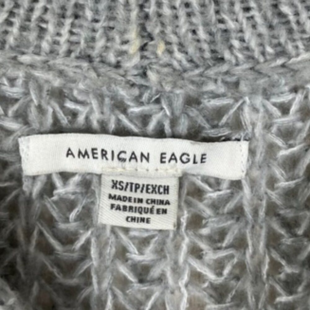 American Eagle | Grey Knit Pullover Sweater Size … - image 4